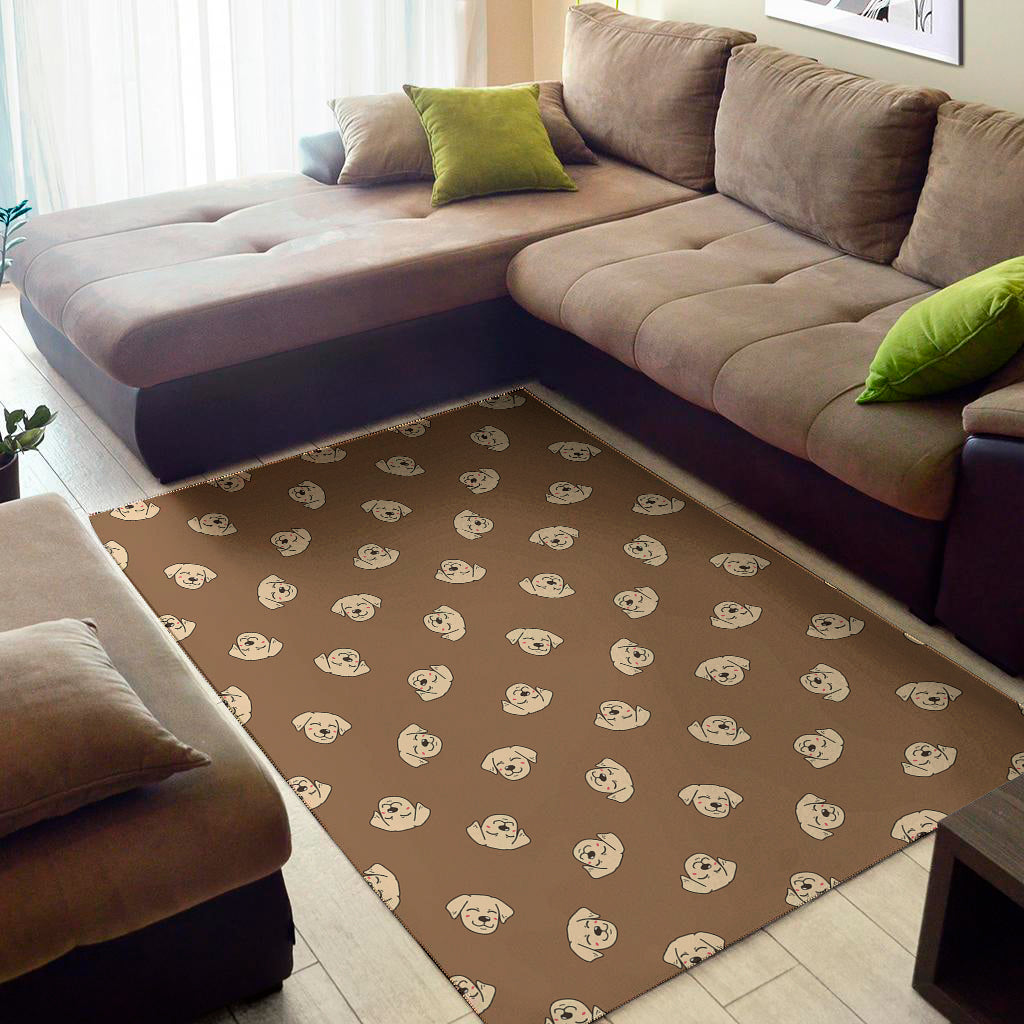 Happy Labrador Retriever Pattern Print Area Rug
