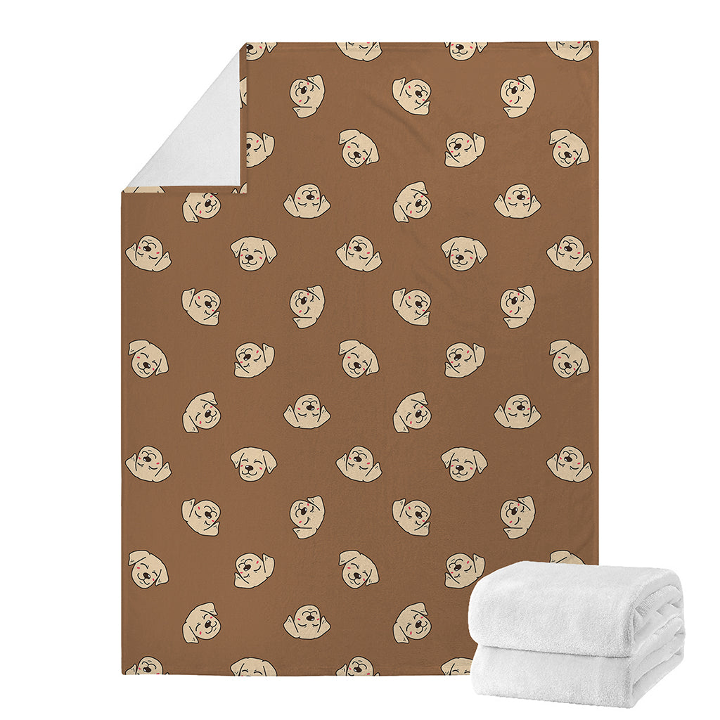 Happy Labrador Retriever Pattern Print Blanket