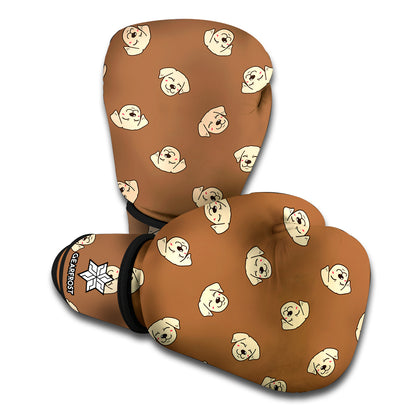 Happy Labrador Retriever Pattern Print Boxing Gloves