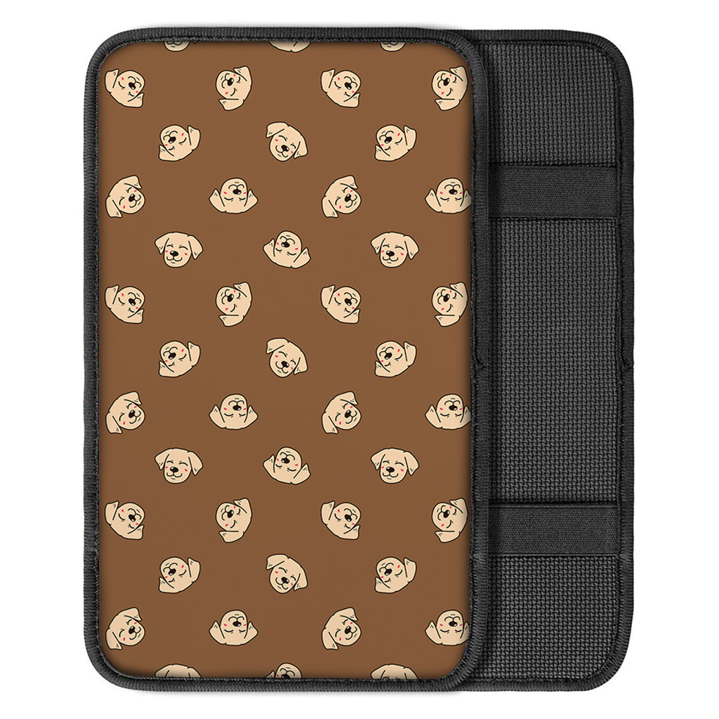 Happy Labrador Retriever Pattern Print Car Center Console Cover