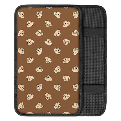 Happy Labrador Retriever Pattern Print Car Center Console Cover