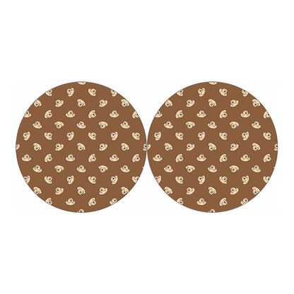 Happy Labrador Retriever Pattern Print Car Coasters