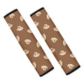 Happy Labrador Retriever Pattern Print Car Seat Belt Covers