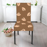 Happy Labrador Retriever Pattern Print Dining Chair Slipcover