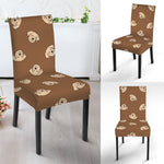 Happy Labrador Retriever Pattern Print Dining Chair Slipcover
