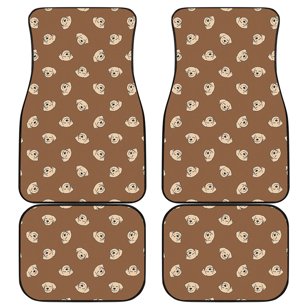 Happy Labrador Retriever Pattern Print Front and Back Car Floor Mats
