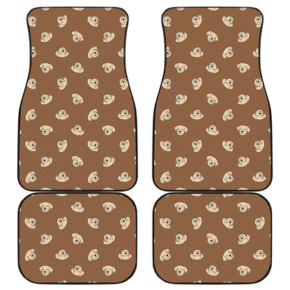 Happy Labrador Retriever Pattern Print Front and Back Car Floor Mats