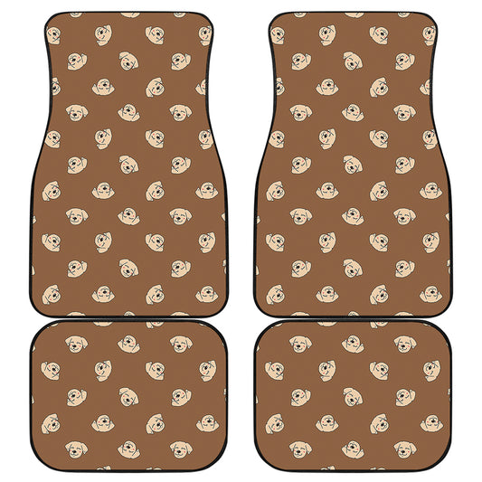 Happy Labrador Retriever Pattern Print Front and Back Car Floor Mats