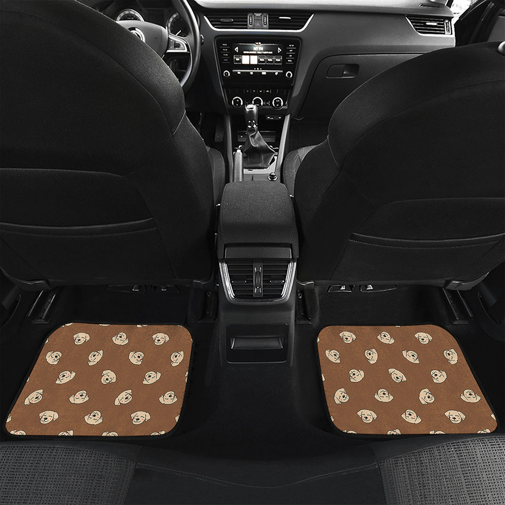 Happy Labrador Retriever Pattern Print Front and Back Car Floor Mats