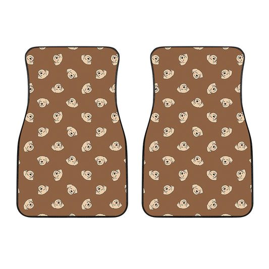 Happy Labrador Retriever Pattern Print Front Car Floor Mats