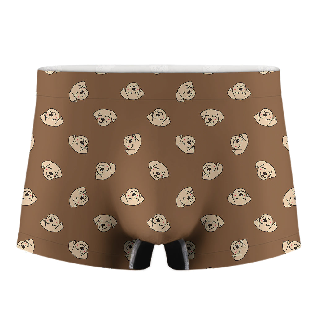 Happy Labrador Retriever Pattern Print Men's Boxer Briefs