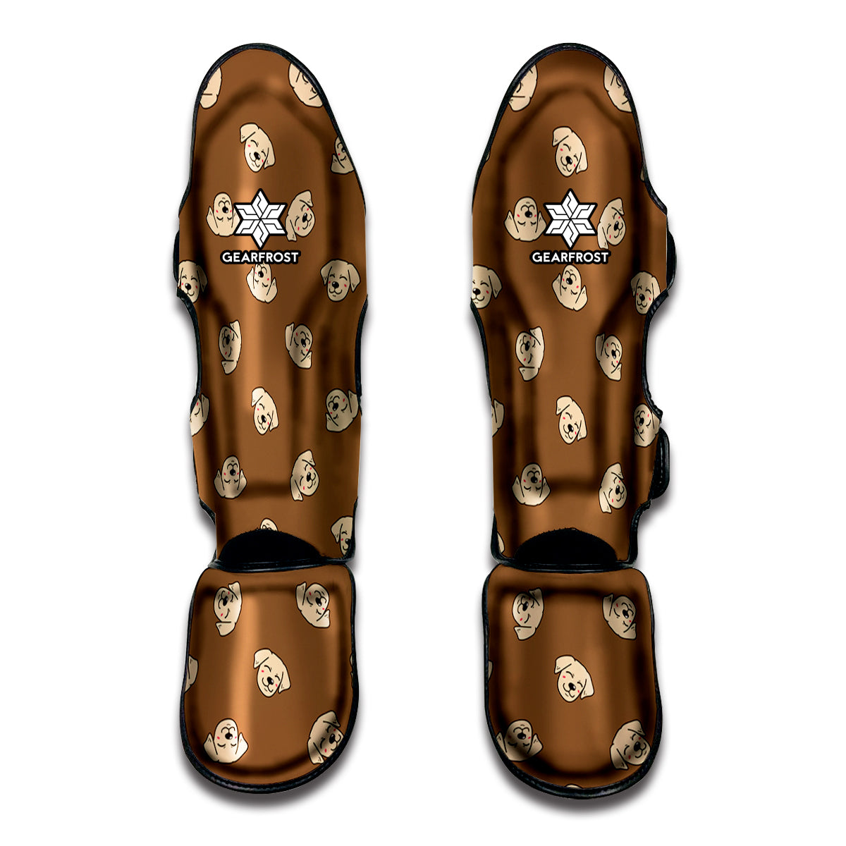 Happy Labrador Retriever Pattern Print Muay Thai Shin Guard