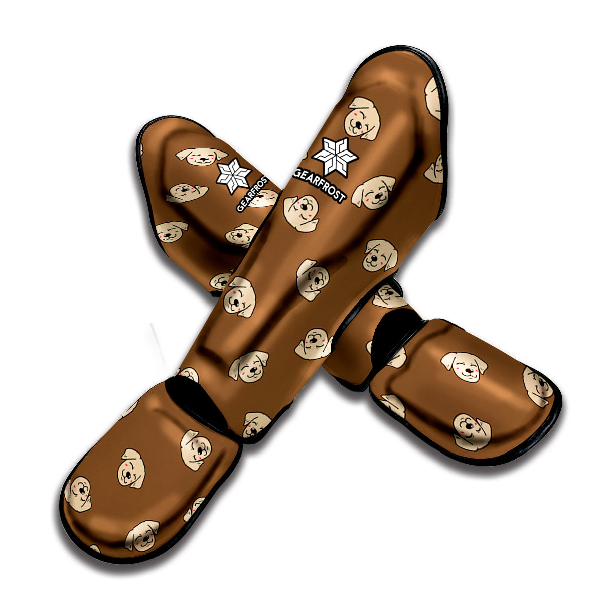 Happy Labrador Retriever Pattern Print Muay Thai Shin Guard