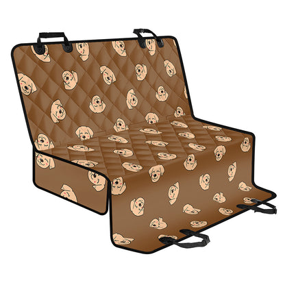 Happy Labrador Retriever Pattern Print Pet Car Back Seat Cover