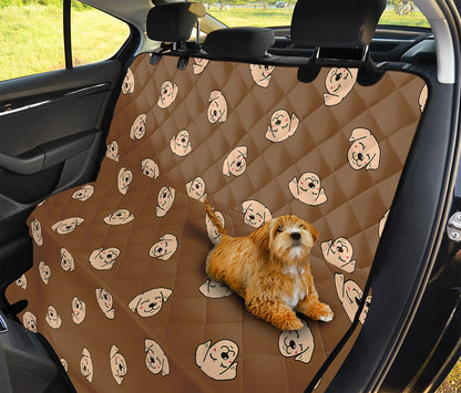 Happy Labrador Retriever Pattern Print Pet Car Back Seat Cover