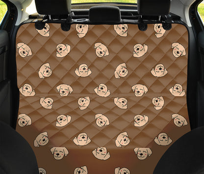 Happy Labrador Retriever Pattern Print Pet Car Back Seat Cover