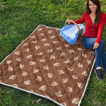 Happy Labrador Retriever Pattern Print Quilt