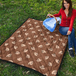 Happy Labrador Retriever Pattern Print Quilt