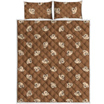 Happy Labrador Retriever Pattern Print Quilt Bed Set