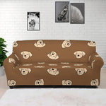 Happy Labrador Retriever Pattern Print Sofa Cover