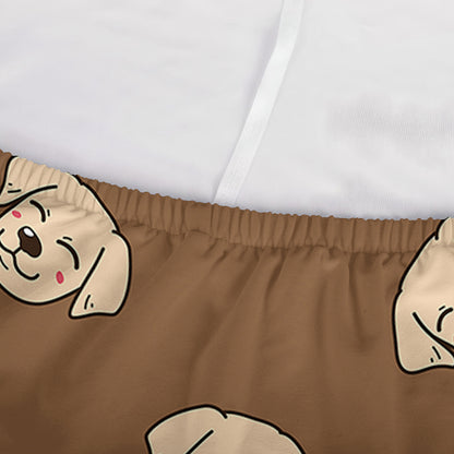 Happy Labrador Retriever Pattern Print Sofa Cover