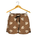 Happy Labrador Retriever Pattern Print Women's Shorts