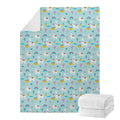 Happy Llama And Cactus Pattern Print Blanket