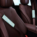 Happy Llama And Cactus Pattern Print Car Seat Belt Covers