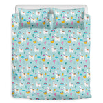 Happy Llama And Cactus Pattern Print Duvet Cover Bedding Set
