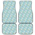 Happy Llama And Cactus Pattern Print Front and Back Car Floor Mats