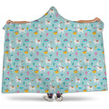 Happy Llama And Cactus Pattern Print Hooded Blanket