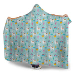 Happy Llama And Cactus Pattern Print Hooded Blanket
