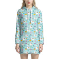 Happy Llama And Cactus Pattern Print Pullover Hoodie Dress