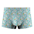 Happy Llama And Cactus Pattern Print Men's Boxer Briefs