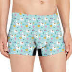 Happy Llama And Cactus Pattern Print Men's Boxer Briefs
