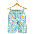 Happy Llama And Cactus Pattern Print Men's Shorts