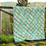 Happy Llama And Cactus Pattern Print Quilt