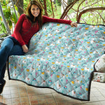 Happy Llama And Cactus Pattern Print Quilt