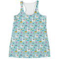 Happy Llama And Cactus Pattern Print Women's Racerback Tank Top