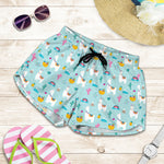 Happy Llama And Cactus Pattern Print Women's Shorts