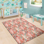 Happy Llama Pattern Print Area Rug