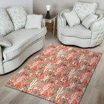 Happy Llama Pattern Print Area Rug