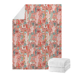Happy Llama Pattern Print Blanket