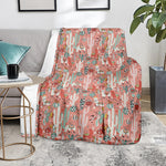 Happy Llama Pattern Print Blanket