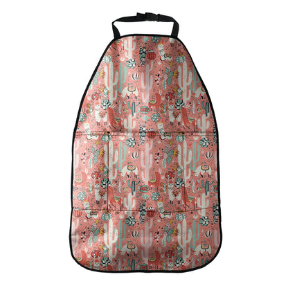 Happy Llama Pattern Print Car Seat Organizers