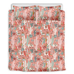 Happy Llama Pattern Print Duvet Cover Bedding Set
