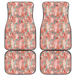 Happy Llama Pattern Print Front and Back Car Floor Mats