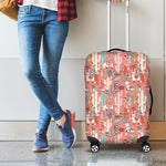 Happy Llama Pattern Print Luggage Cover