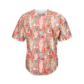 Happy Llama Pattern Print Men's Baseball Jersey