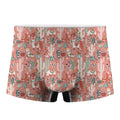 Happy Llama Pattern Print Men's Boxer Briefs
